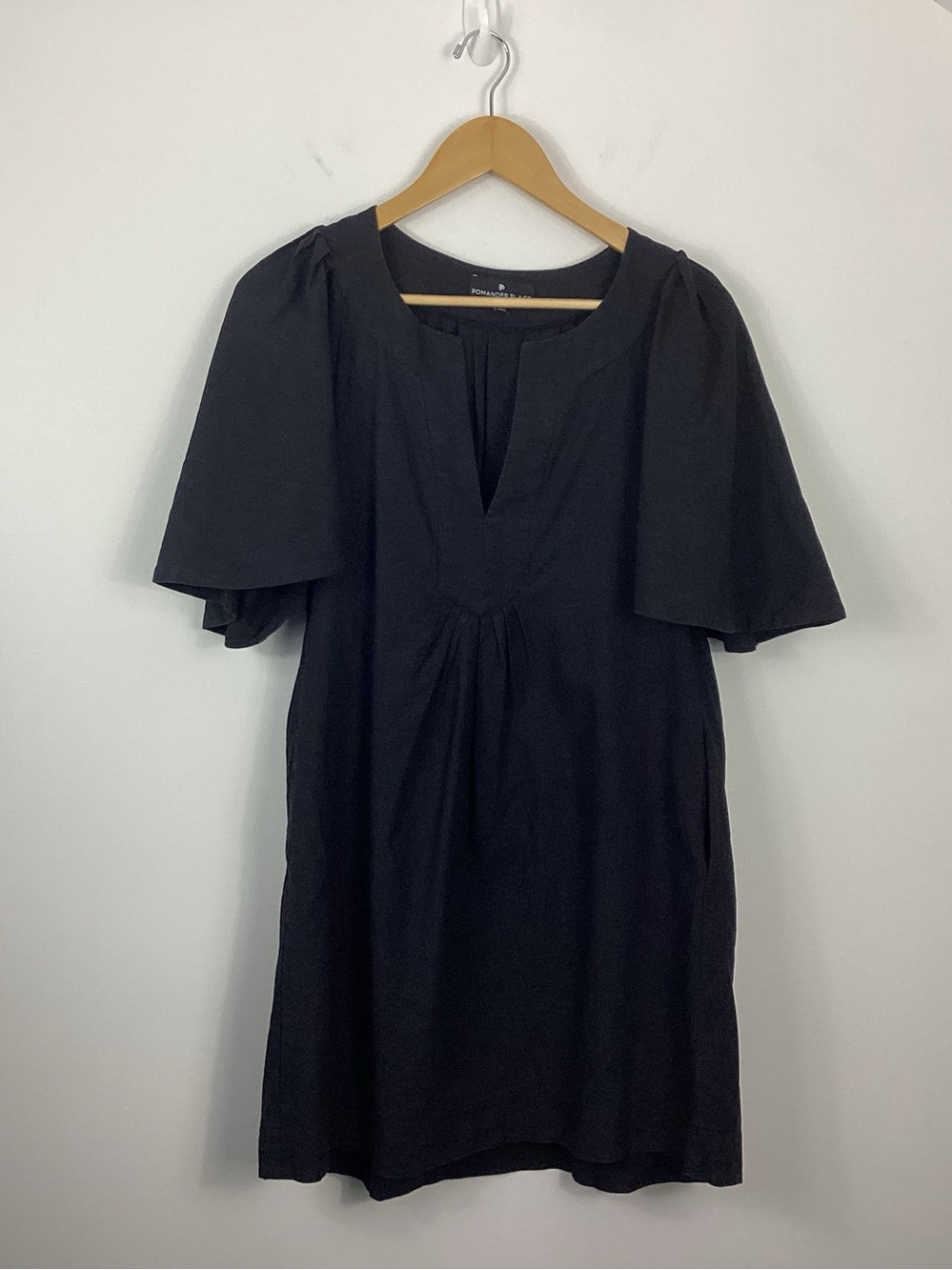 Tuckernuck Pomander Place Black Finley Flutter Sleeve Dress Size Small